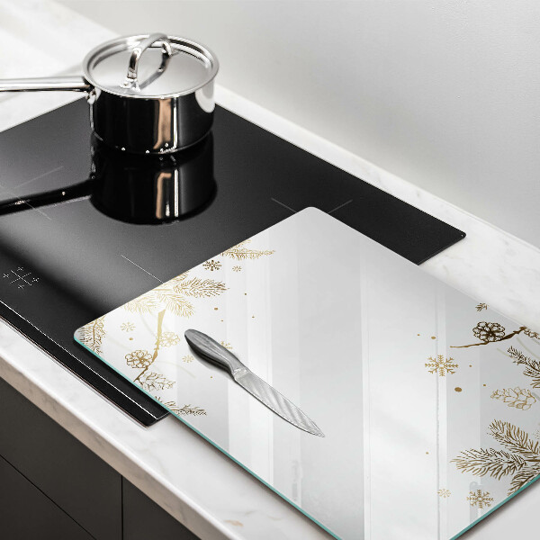 Üveg vágódeszka Téli díszek