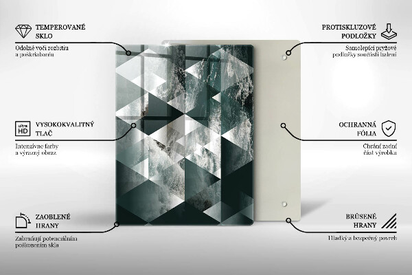Üveg vágódeszka Repedt arany kő
