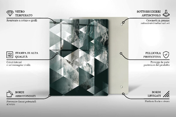Üveg vágódeszka Repedt arany kő