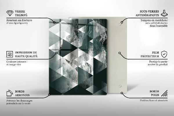 Üveg vágódeszka Repedt arany kő