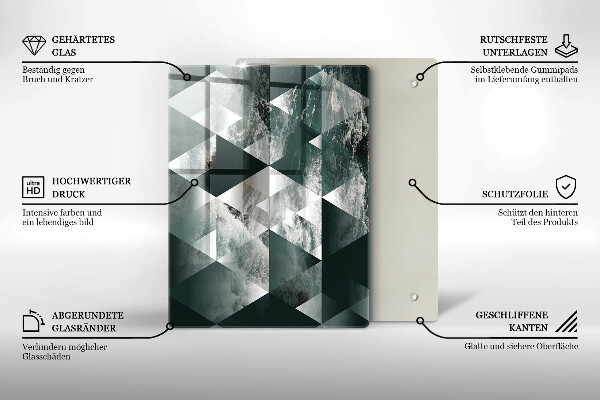 Üveg vágódeszka Repedt arany kő