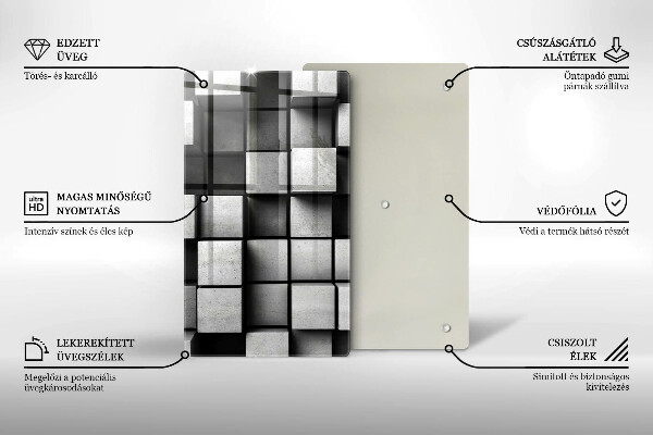 Üveg vágódeszka 3D geometriai háttér