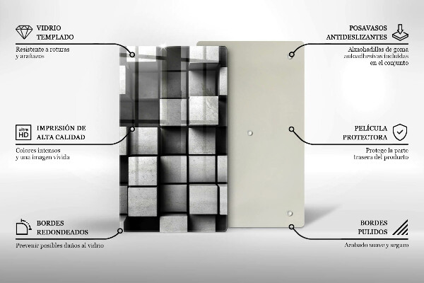 Üveg vágódeszka 3D geometriai háttér