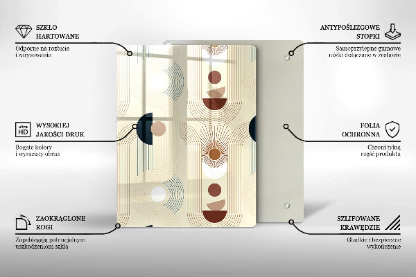 Üveg vágódeszka Modern vonalak minta