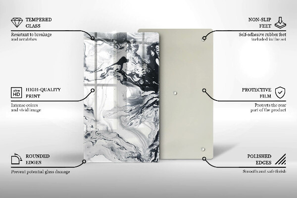 Üveg vágódeszka Tinta absztrakció