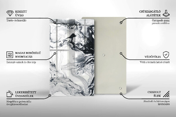 Üveg vágódeszka Tinta absztrakció