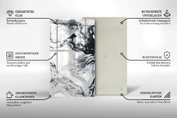 Üveg vágódeszka Tinta absztrakció