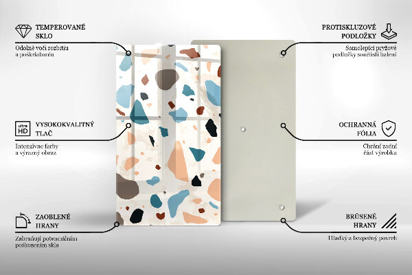 Üveg vágódeszka Dekoratív kőedény