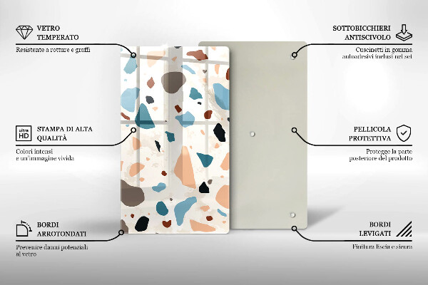 Üveg vágódeszka Dekoratív kőedény