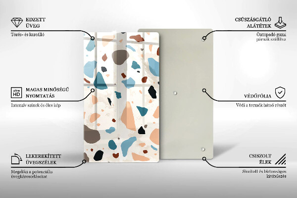 Üveg vágódeszka Dekoratív kőedény