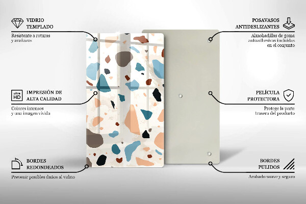 Üveg vágódeszka Dekoratív kőedény