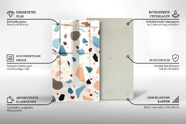 Üveg vágódeszka Dekoratív kőedény