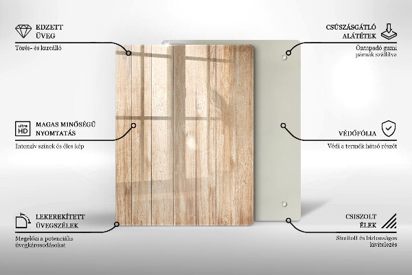 Üveg vágódeszka Dekoratív kőedény