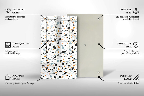 Üveg vágódeszka Dekoratív kőedény