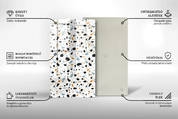 Üveg vágódeszka Dekoratív kőedény