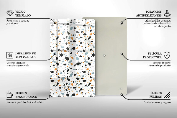 Üveg vágódeszka Dekoratív kőedény