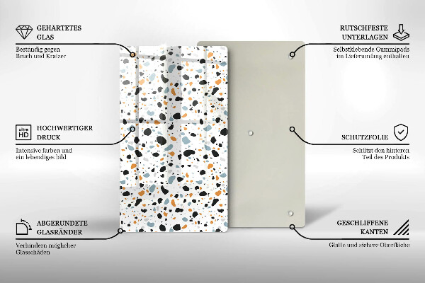 Üveg vágódeszka Dekoratív kőedény