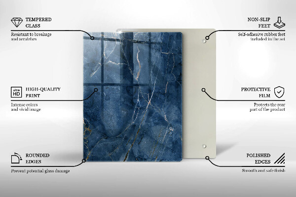 Üveg vágódeszka Dekoratív kőedény