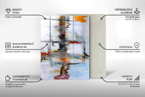Üveg vágódeszka Festék absztrakciós háttér