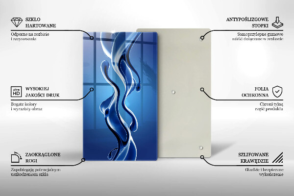 Üveg vágódeszka Folyadék absztrakció
