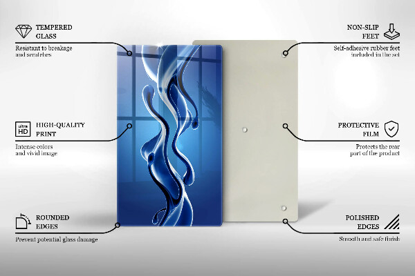 Üveg vágódeszka Folyadék absztrakció