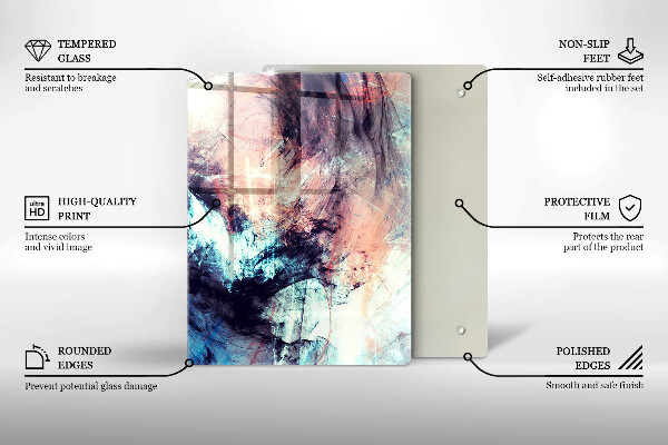 Üveg vágódeszka Dekoratív kőedény