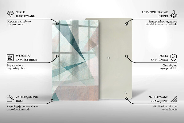 Üveg vágódeszka Éles absztrakció