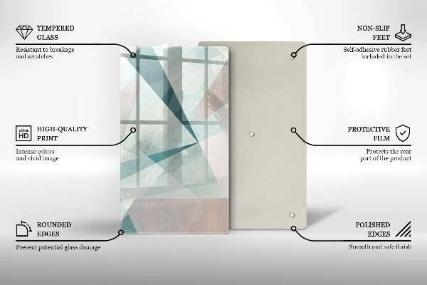 Üveg vágódeszka Éles absztrakció