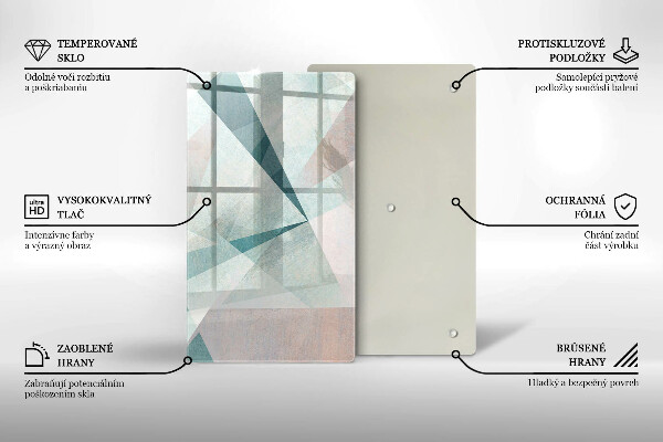 Üveg vágódeszka Éles absztrakció