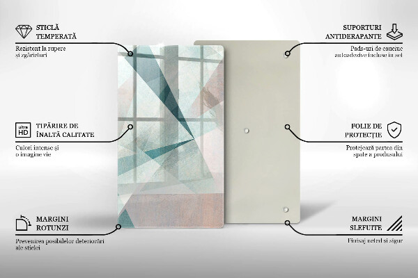 Üveg vágódeszka Éles absztrakció