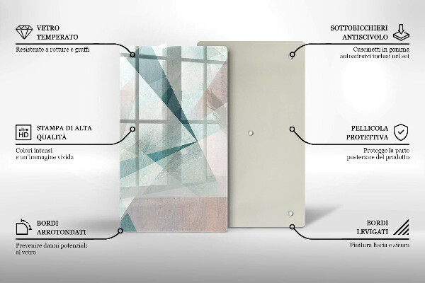 Üveg vágódeszka Éles absztrakció