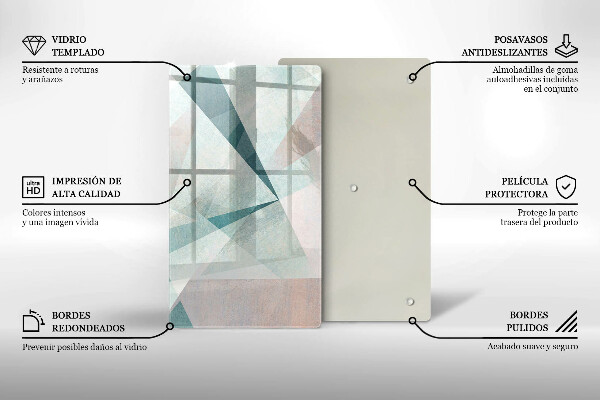 Üveg vágódeszka Éles absztrakció