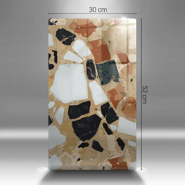 Üveg vágódeszka Dekoratív kövek lemez