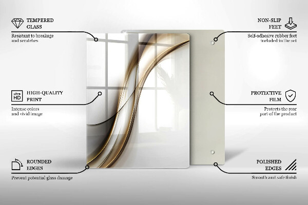 Üveg vágódeszka Boho nyilak minta