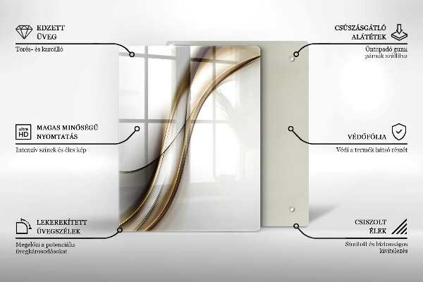 Üveg vágódeszka Boho nyilak minta