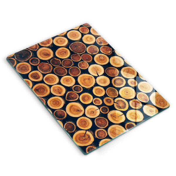 Üveg vágódeszka Fa tuskók