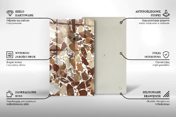 Üveg vágódeszka Kő díszítő foltok