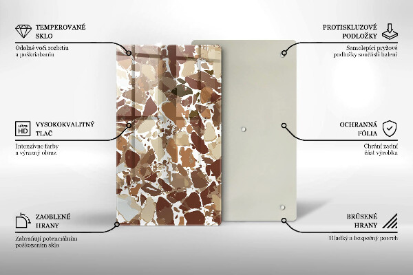 Üveg vágódeszka Kő díszítő foltok