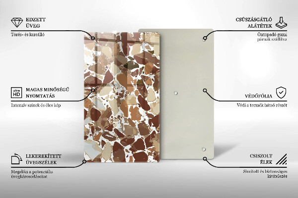 Üveg vágódeszka Kő díszítő foltok