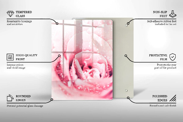 Üveg vágódeszka Kő díszítő foltok