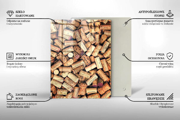 Üveg vágódeszka Fűszeres kanalak