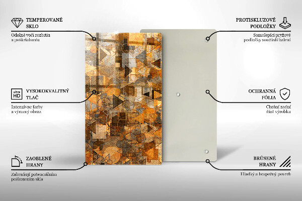 Üveg vágódeszka Varrat nélküli mintát geometriai alakzatok