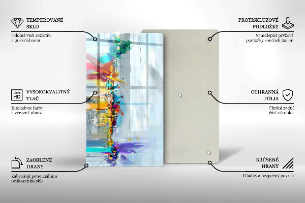 Üveg vágódeszka Festett absztrakció