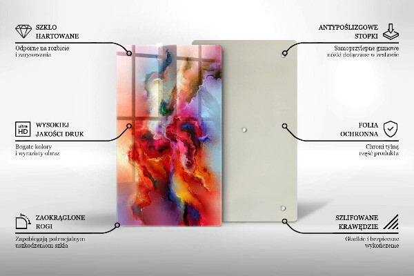 Üveg vágódeszka Füstös absztrakció