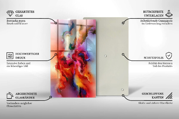 Üveg vágódeszka Füstös absztrakció