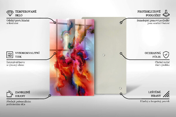 Üveg vágódeszka Füstös absztrakció