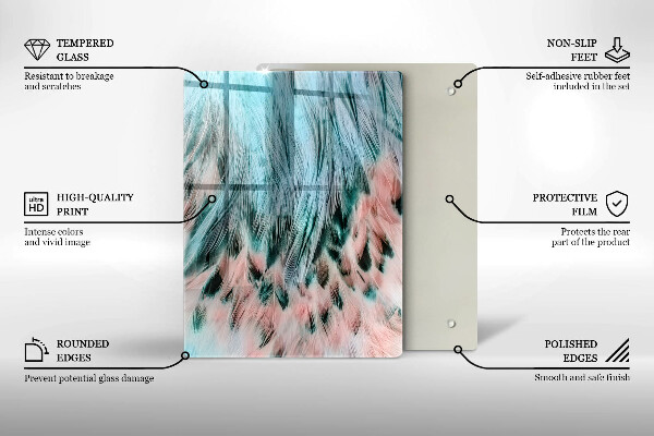 Üveg vágódeszka Füstös absztrakció