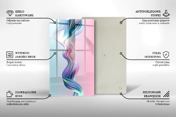 Üveg vágódeszka Pasztell absztrakció