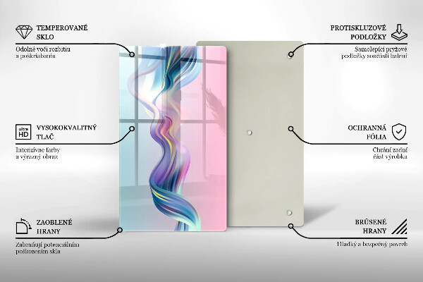 Üveg vágódeszka Pasztell absztrakció