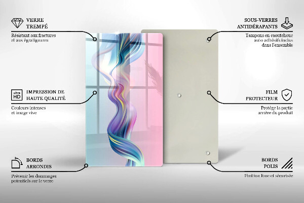 Üveg vágódeszka Pasztell absztrakció